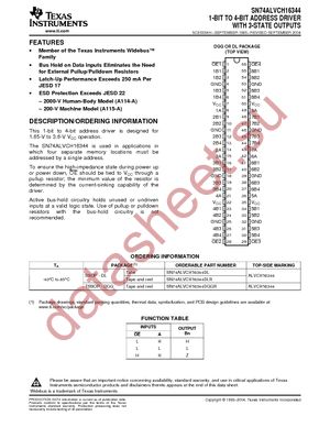 74ALVCH16344DGGRE4 datasheet  